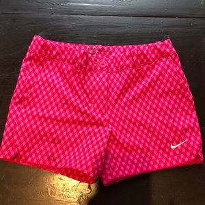 Girls pink golf shorts